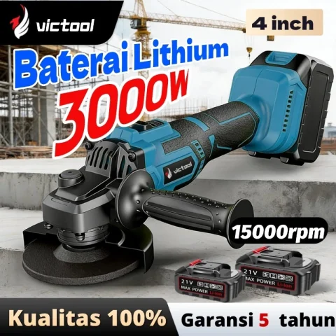 Victool Gerinda Baterai Brushless 3000W Penggiling
