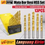 CASTA Mata Bor Besi Baja Set 13PCS HSS Titanium