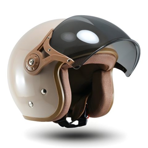 Helm Retro Pilot Full face Helem Rsix Wanita SNI