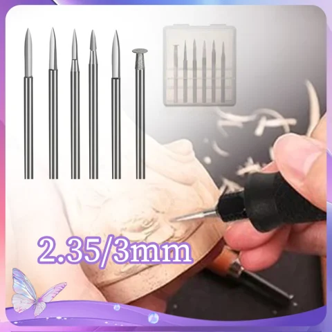 6pcs Mata Bor Ukir Kayu Mini Grinder Mata Bor Ukir