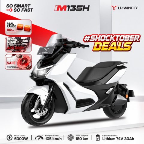 Uwinfly M135H Motor Listrik 5000 Watt Range 180KM