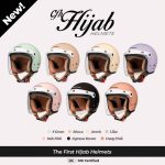 Cargloss CFH Hijab Retro Helm Half Face SNI Kaca