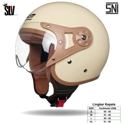 Helm MLA PILOT SNI ABS Premium HELM HALF FACE KACA
