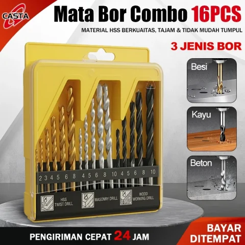 CASTA Mata Bor Set 16pcs Multi-Purpose Drill Bit
