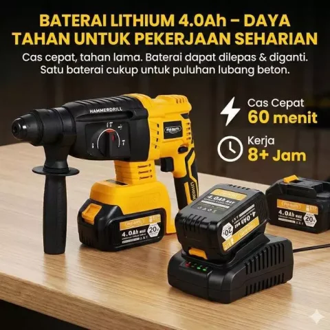 Reaim Mesin Bor 800W Motor Tembaga Murni 3In1 Bor