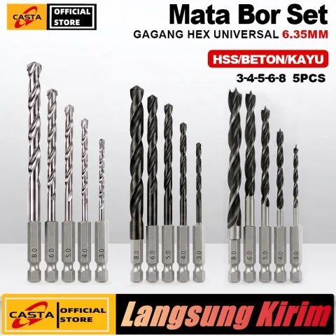 CASTA Mata Bor Hex Shank 5PCS 1