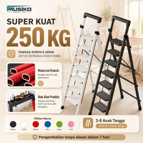 COD| Musiko Tangga Lipat Multifungsi 3-8 Setp