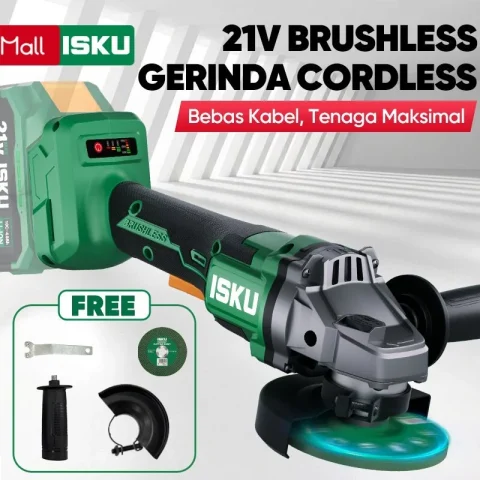 ISKU Mesin Gerinda Tangan Cordless Brushless 4“