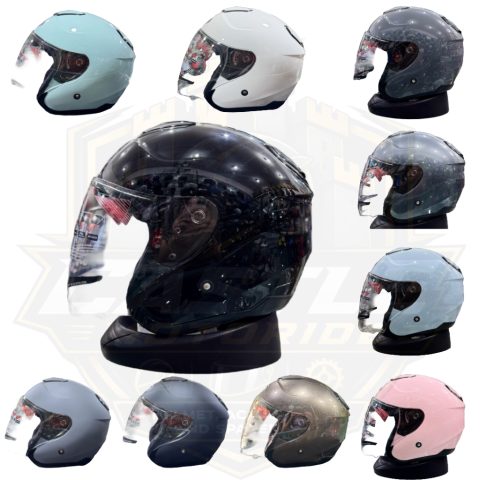 Helm KYT Kyoto R Solid Single Visor SNI DOT Semua