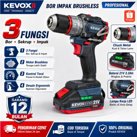 KEVOX Sekrup Impact Profesional 13mm Brushless