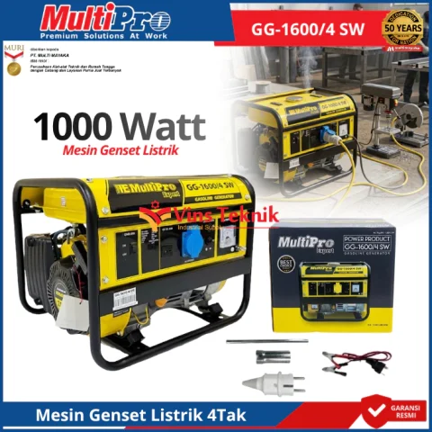 MULTIPRO GG 1600/4 Mesin Genset Listrik Bensin 4Tak