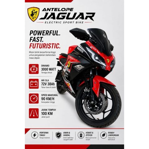 Motor Listrik Antelope Jaguar 3000W Baterai 72V 38Ah