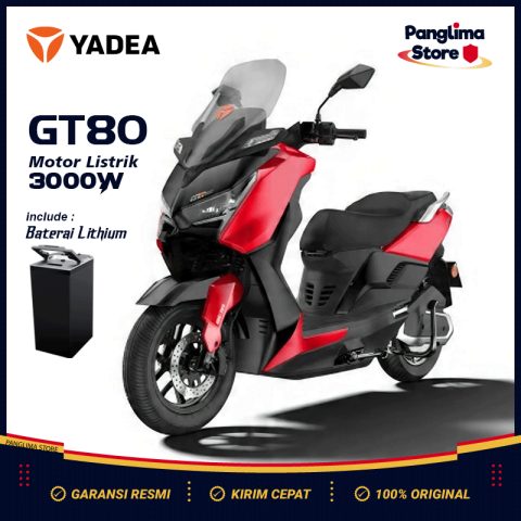 YADEA Motor Listrik GT80 Lithium 3000W Jarak Tempuh