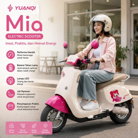 YUANQI Mia Motor Listrik Electric Scooter Baterai