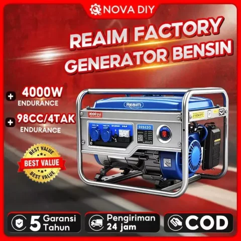 Genset Portable 220V watt Biru Reaim Generator