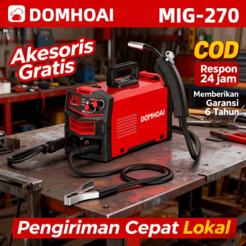 DOMHOAI Mesin Las MIG-270 Las Inverter/ Las Rumah