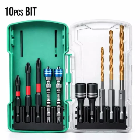 Allefix Mata Bor Drill Bit 10Pcs untuk Kayu Logam
