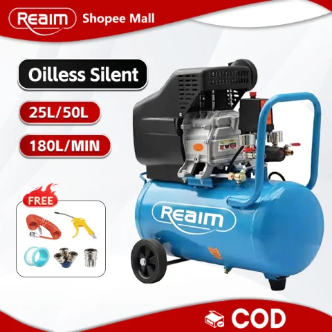 Reaim 50L Kompresor Angin Listrik 2.04HP Mesin