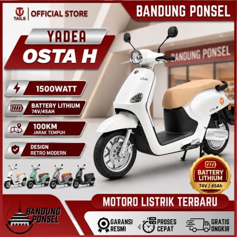 YADEA OSTA H Motor Listrik 1500W Battery Lithium 74V