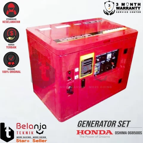 Mesin Genset Silent Honda Oshima OG 8500 S 7000 Watt